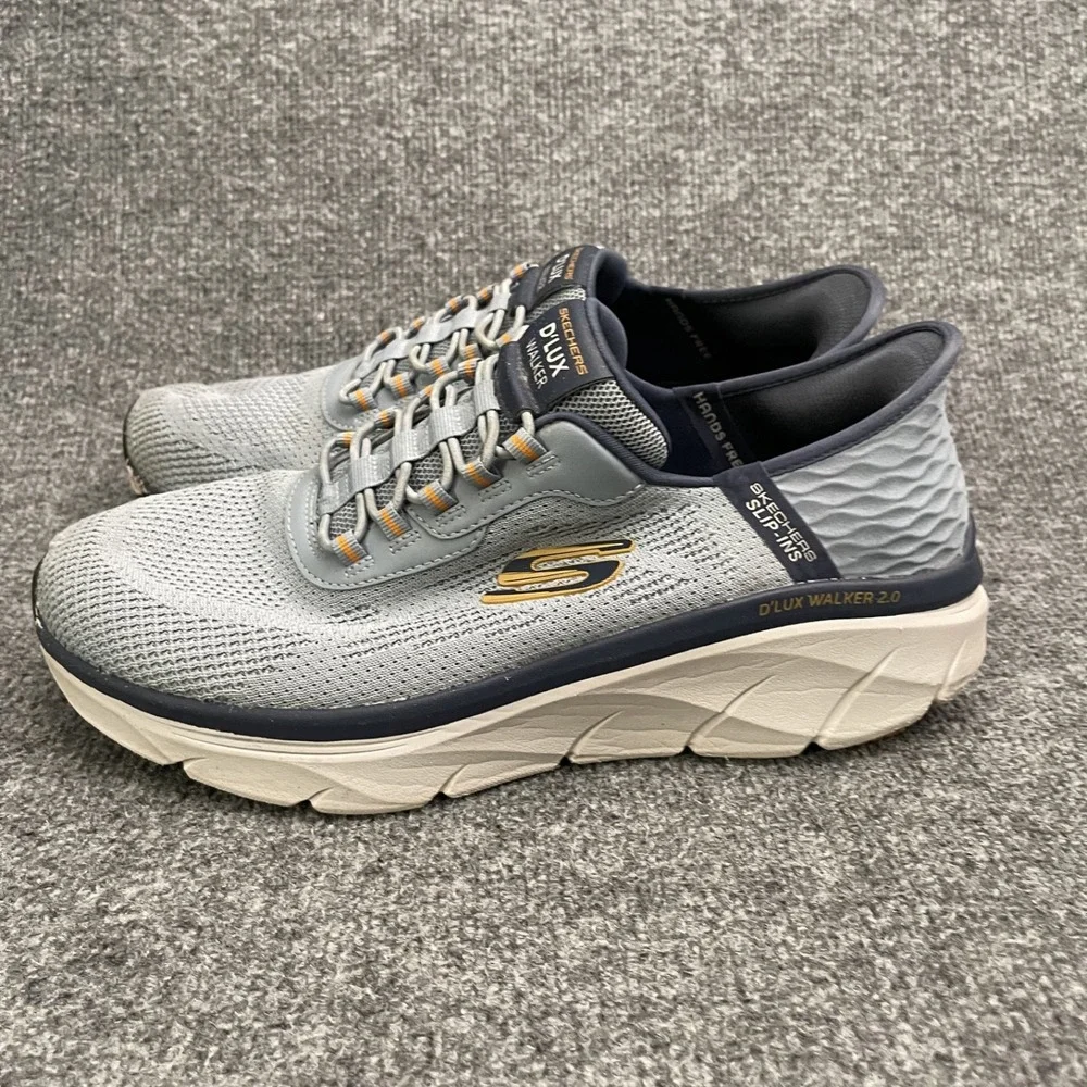 Skechers D'LUX Walker 2.0 Shoes Mens 10.5 Blue Walking Sneakers 232446WW